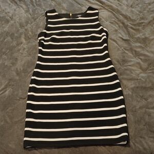 Premise Striped Black and White Sleeveless Dress